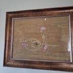 59*73 Ölçüsünde Lale Yapraklı Besmele Tuğra Formunda Tablo 23 Ayar Altın Hattat Ahmet Kutluhan Tezhip Aylin Eda Durak